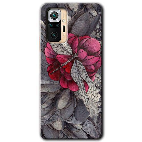 BeRa Aksesuar  Xiaomi Redmi Note 10 Pro Kılıf Baskılı Kapak - kelebek Ömrü +Tam Kaplayan Mat Seramik