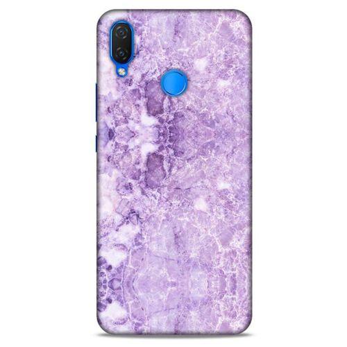 Mermer Desenli (16) Tema Kalın Kılıf Lila Huawei Psmart 2019 Kılıf