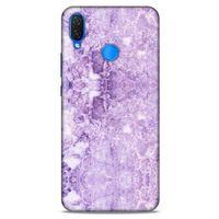 Mermer Desenli (16) Tema Kalın Kılıf Lila Huawei Psmart 2019 Kılıf