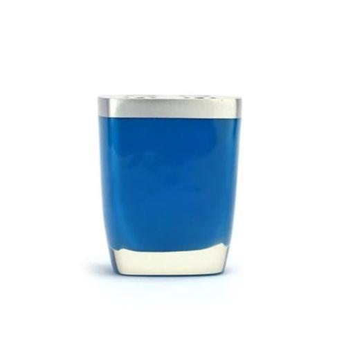 2 Adet Diş Fırçalık Gri Mavi Poliresin 8X4X11Cm Banyo Seti