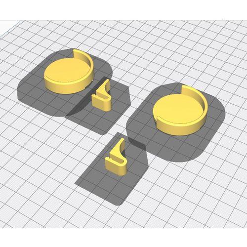 Direksiyon kontrol Düğmeleri Montaj Braketi ABS Baskı 2 Adet 01276