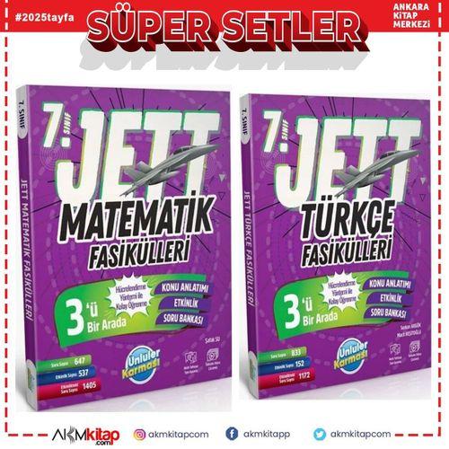 Ünlüler Yayınları 7. Sınıf Türkçe ve Matematik JETT Soru Fasikülleri Seti 2 Kitap