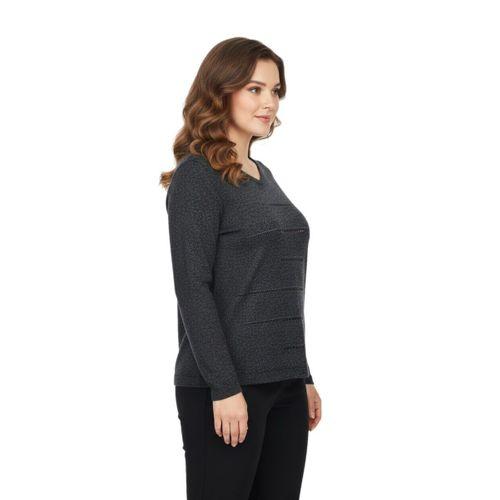 Kadın Yumoş Taşlı V Yaka Bluz BGL-ST05144