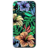 Samsung Galaxy A10 Kılıf Baskılı Kapak - Hibiscus Flowers +Tam Kaplayan Mat Seramik