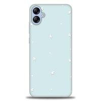 Samsung Galaxy A04E Kılıf HD Baskılı Kılıf - Beyaz Şimşekler + Tam Ekran Koruyucu