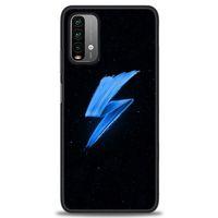 Xiaomi Redmi Note 9 4G Kılıf HD Baskılı Kılıf - Mavi Şimşek + Tam Ekran Koruyucu