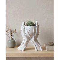 Modern Ev Dekoru İçin El Şeklinde 3d Baskı Dekoratif Saksı Vazo