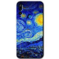 Potkal Hediye Fabrikası Huawei Y9 Prime 2019 Kılıf HD Desen Baskılı Arka Kapak - Starry Night