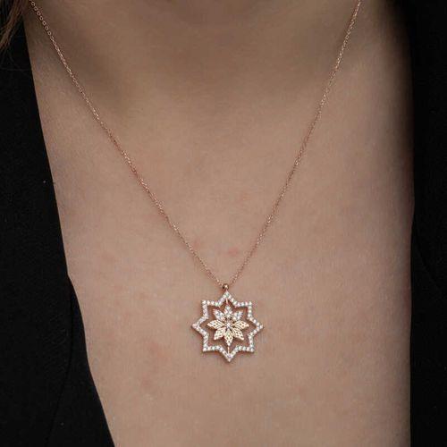 Lucky Life 925 Ayar Gumuss Rose Kar Tanesi Lucky Life Lucky Life Kadın Kolye