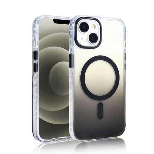 Apple iPhone 13 Kılıf M-safe Şarj Özellikli Transparan Renk Geçişli Zore Toros Kapak