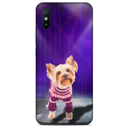 Xiaomi Redmi 9A Kılıf Köpek Kıyafetleri (13) Silikon Kap Yorkshire Terrier Kazak