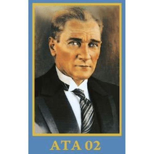 Sivil Gazi Mustafa Kemal Atatürk Portre Poster Cephe Bayrağı - 4x6 Metre