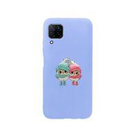 Huawei P40 Lite Bereli Baykuş Premium Silikonlu Lila Telefon Kılıfı