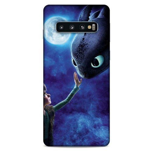 Samsung Galaxy S10 Kılıf Dragons (40) Fit Silikon Kılıf Ejderha Takım Yıldızı