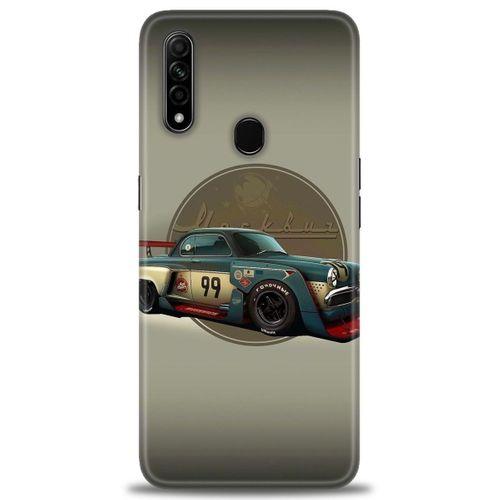 Oppo A31 Kılıf HD Baskılı Kılıf - Klasik Araba + Tam Ekran Koruyucu