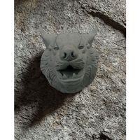 Gri Kurt Duvar Dekoru Asılabilir Dekoratif Heykel Tasarım