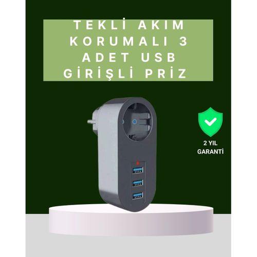 Termal Akım Korumalı 3 Usb'li Güvenli Priz – Akıllı Akım Dengeleme