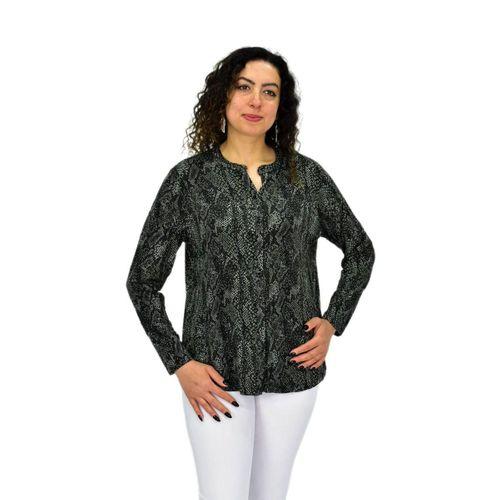 Kadın Uzun Kol Düğmeli Bluz BGL-ST04685