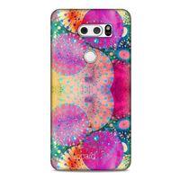 LG K40S Kılıf Pastel Renkler (47) Crystal Flex Kılıf Fuşya Sarı