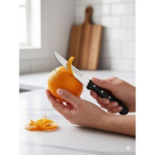 Sürmene Meyve Sebze Mutfak Bıçağı 20 cm Paslanmaz Çelik Keskin Pimli Siyah Bıçak Sürbisa 61004-P