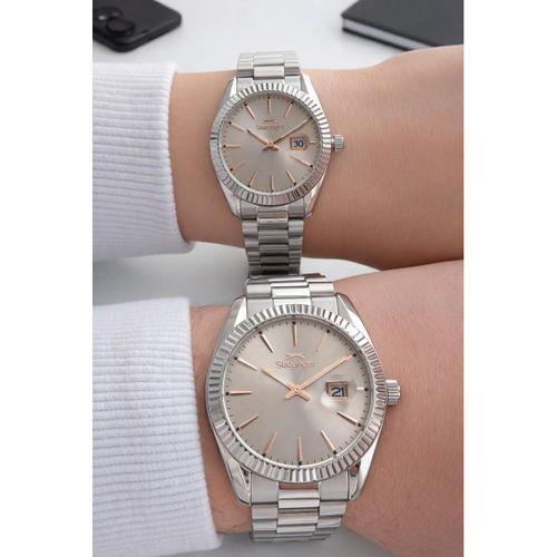 Slazenger Çiftlere Ve Sevgiliye 2 Yıl Garantili Özel 10 Atm Suya Dayanıklı Cift Saati FYS.2583.370