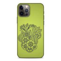 Lopard Apple iPhone 12 Pro Uyumlu Kılıf Tattoo's (40) Fit Silikon Kılıf Çiçek Dövmesi