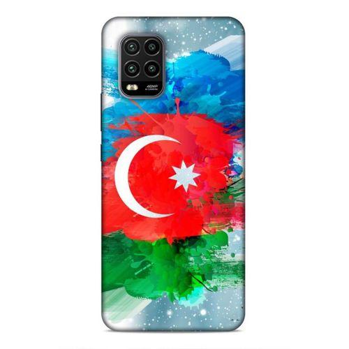 Xiaomi Mi 10 Lite Uyumlu Kılıf Azarbaijan (15) Antişok Kılıf Bayrak İllustre