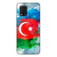 Xiaomi Mi 10 Lite Uyumlu Kılıf Azarbaijan (15) Antişok Kılıf Bayrak İllustre