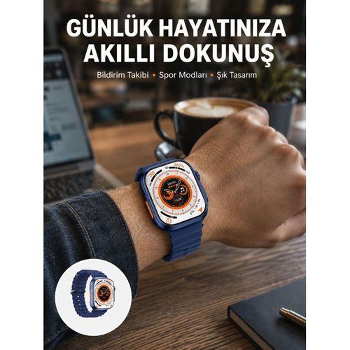 Akıllı Saat 360 Mah Çoklu Spor Modlu Lacivert Siyah Kordon Yeni Nesil