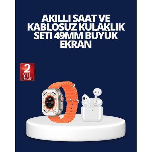 Watch 9 Max Akıllı Saat Ve Kablosuz Kulaklık Seti 2 Kordonlu Sesli Görüşme Özellikli