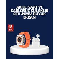 Watch 9 Max Akıllı Saat Ve Kablosuz Kulaklık Seti 2 Kordonlu Sesli Görüşme Özellikli