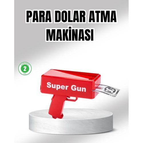 Super Money Gun Para Saçma Tabancası Yüksek Atış Güçlü Kırmızı Model