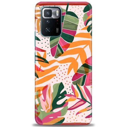 Xiaomi Poco X3 GT Kılıf HD Baskılı Kılıf - Turuncu Pembe + Tam Ekran Koruyucu