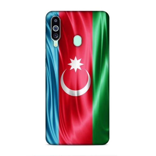Samsung Galaxy M40 Uyumlu Kılıf Azarbaijan (36) Glitter Kılıf Tam Bayrak