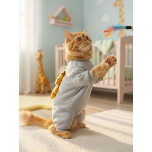 Neşeli Zürafa Kedi Tulumu | Kediler İçin | Tüy Dökülmesini Azaltır