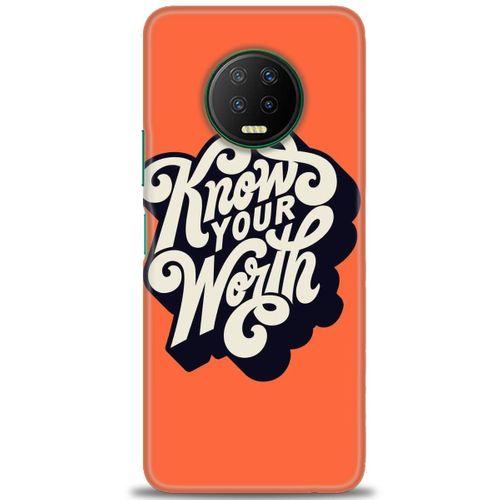 Infinix Note 7 Kılıf HD Baskılı Kılıf - Know Your Worth + Tam Ekran Koruyucu