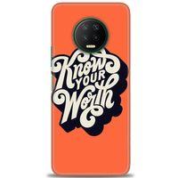 Infinix Note 7 Kılıf HD Baskılı Kılıf - Know Your Worth + Tam Ekran Koruyucu