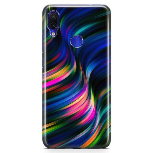 Xiaomi Redmi Note 7 Kılıf Boya Dalgası Arka Kapak Koruma Desenli Full Koruyucu