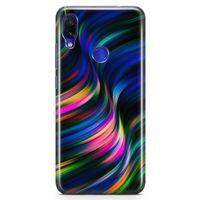 Xiaomi Redmi Note 7 Kılıf Boya Dalgası Arka Kapak Koruma Desenli Full Koruyucu