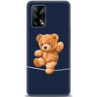 Oppo A74 Kılıf HD Baskılı Kılıf - İpteki Teddy + Tam Ekran Koruyucu