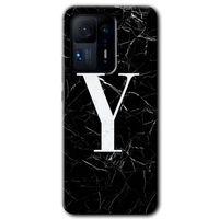 Potkal Hediye Fabrikası Xiaomi Mi Mix 4 Kılıf HD Desen Baskılı Arka Kapak - Siyah Mermer Desenli Y Harfi