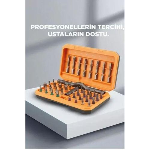 Profesyonel Tornavida Seti 40 Parça Çok Uçlu Kapsamlı Tamir Seti Gri