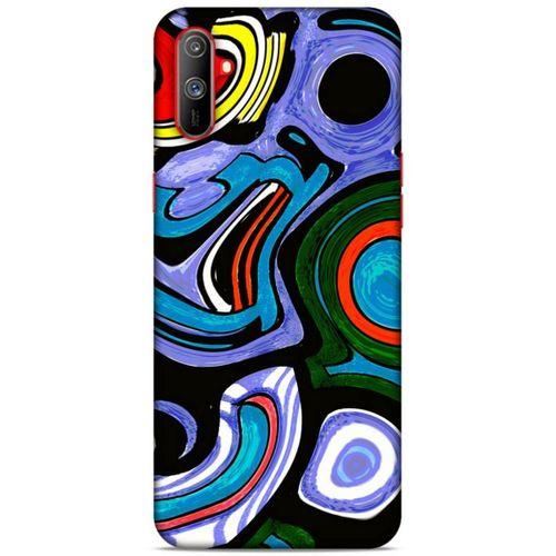 Lopard Oppo Realme C3 Uyumlu Kılıf Soyut Sanat (25) Baskılı Antişok Kapak