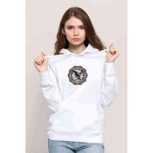 Black Sabbath Tur Sabbath Baskılı Beyaz Kadın Kapşonlu Sweatshirt