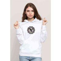 Black Sabbath Tur Sabbath Baskılı Beyaz Kadın Kapşonlu Sweatshirt