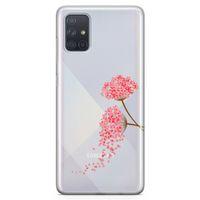 Samsung Galaxy A71 Kılıf Hüzünlü Ortanca Arka Kapak Koruma Desenli Full Koruyucu