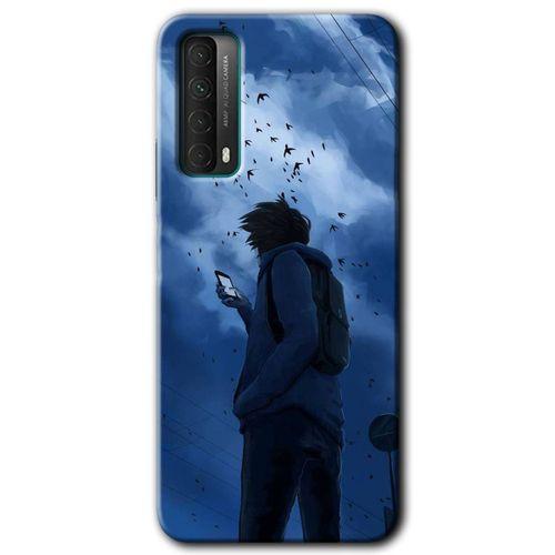 Huawei P Smart 2021 Kılıf HD Desen Baskılı Arka Kapak + Temperli Cam - Sonbahar Yalnızlığı