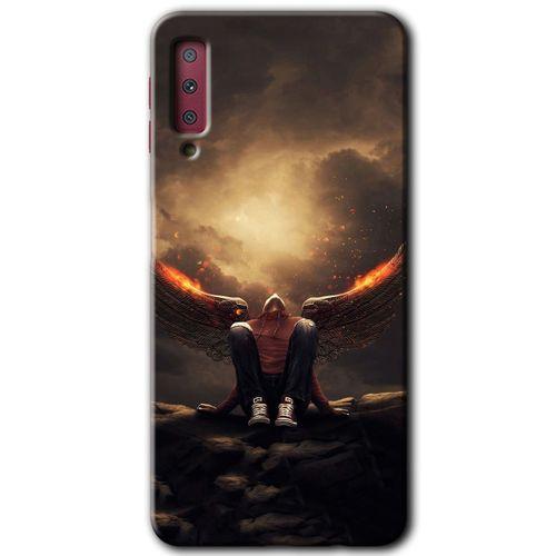 Potkal Hediye Fabrikası Samsung Galaxy A7 2018 Kılıf HD Desen Baskılı Arka Kapak - Wings of Power