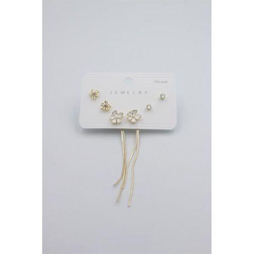 Çoklu Set Küpe - Altın