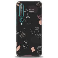 Xiaomi Mi 10 Kılıf HD Baskılı Kılıf - Siyah Silüet + Tam Ekran Koruyucu